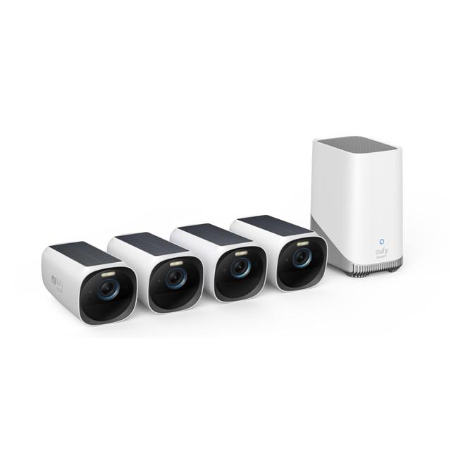 eufy Security eufyCam 3 4K Wireless Home Security System (4-Pack)